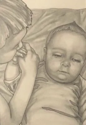 Graphite & Ink illustration by Sarah Rose Vega