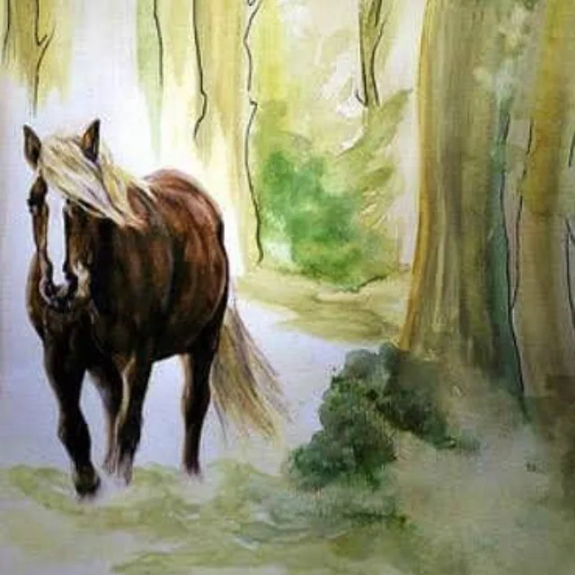 Watercolor & Colored pencil illustration by Sarah Rose Vega